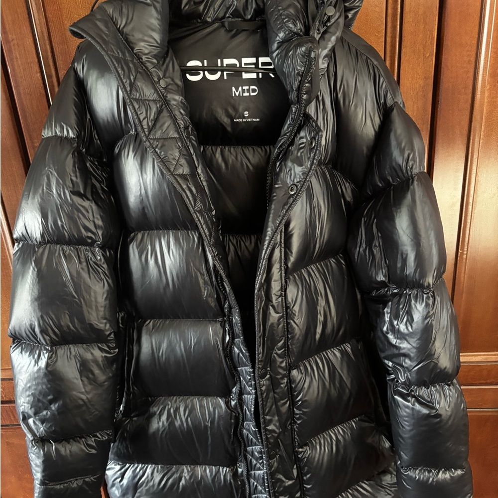 TNA Shiny Black Puffer Jacket